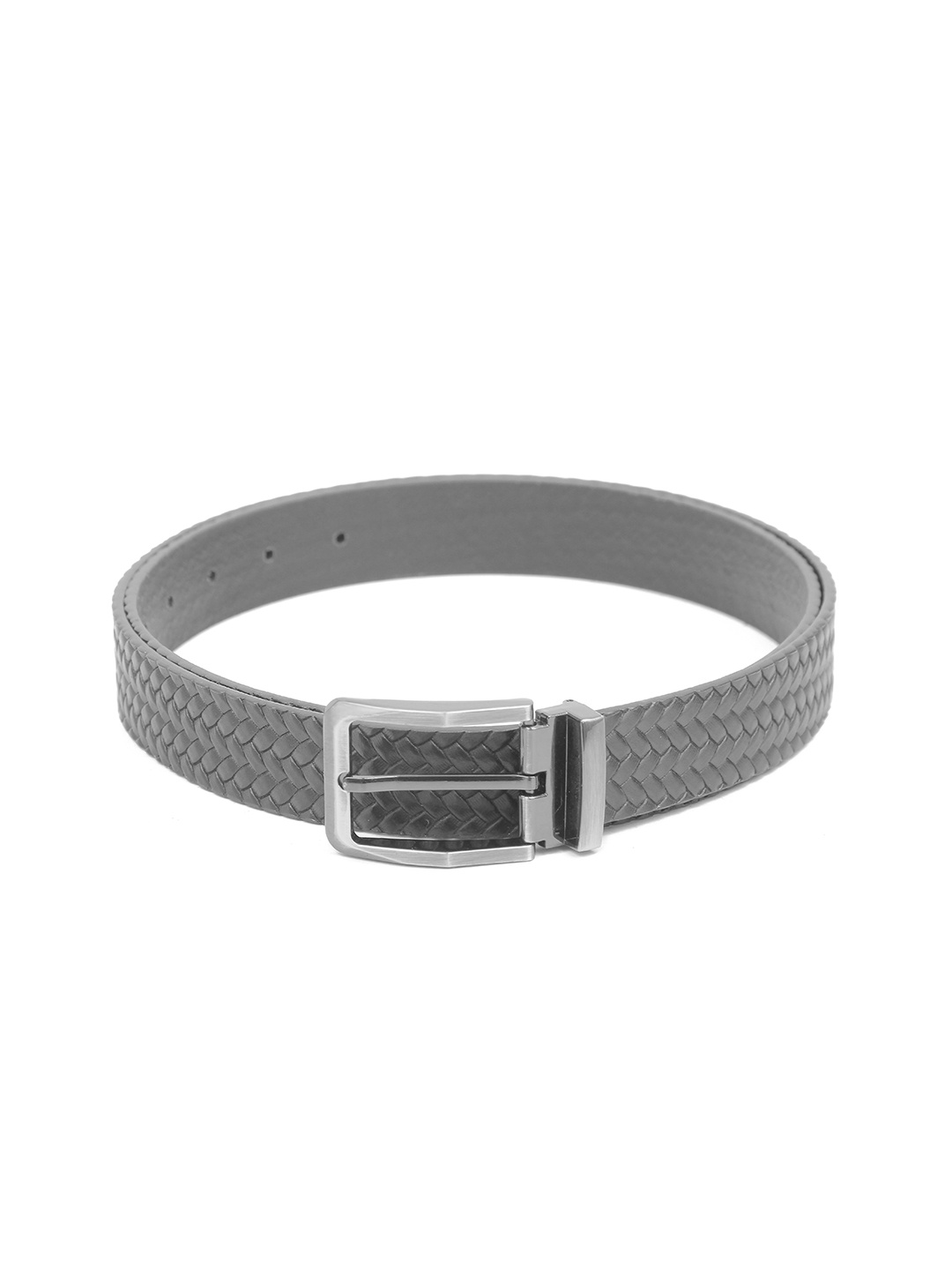 

Calvadoss Men Textured Leather Belt, Black