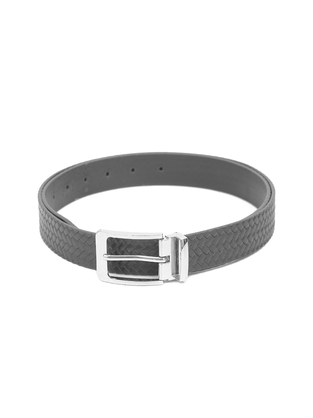 

Calvadoss Men Textured Leather Belt, Black