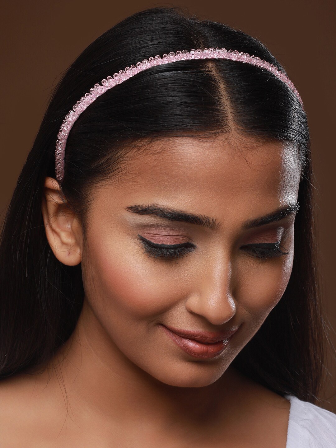 

DressBerry Women Pink & Black Set of 2 Embellished Hairband