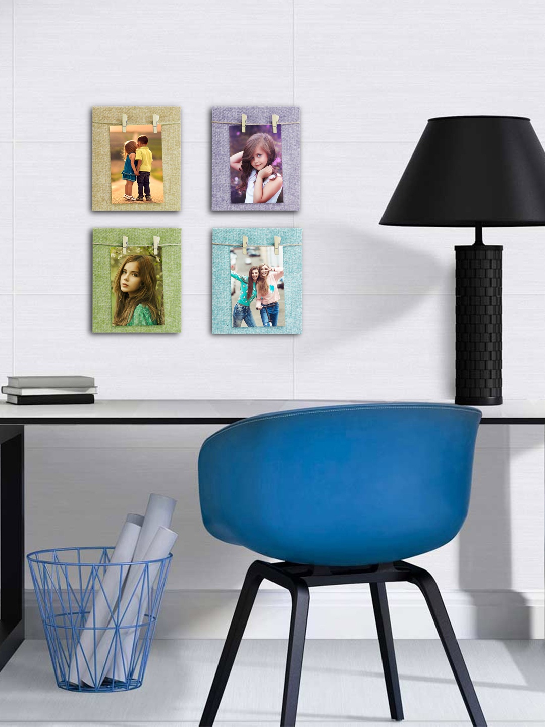 

Story@Home Set of 4 Multicoloured Wall Mount Photo Frames, Multi