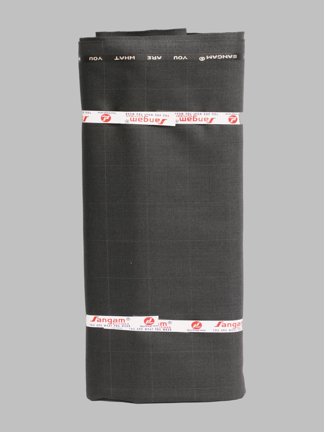 

SANGAM Men Checked Suit Pant Clothing Fabric, Charcoal