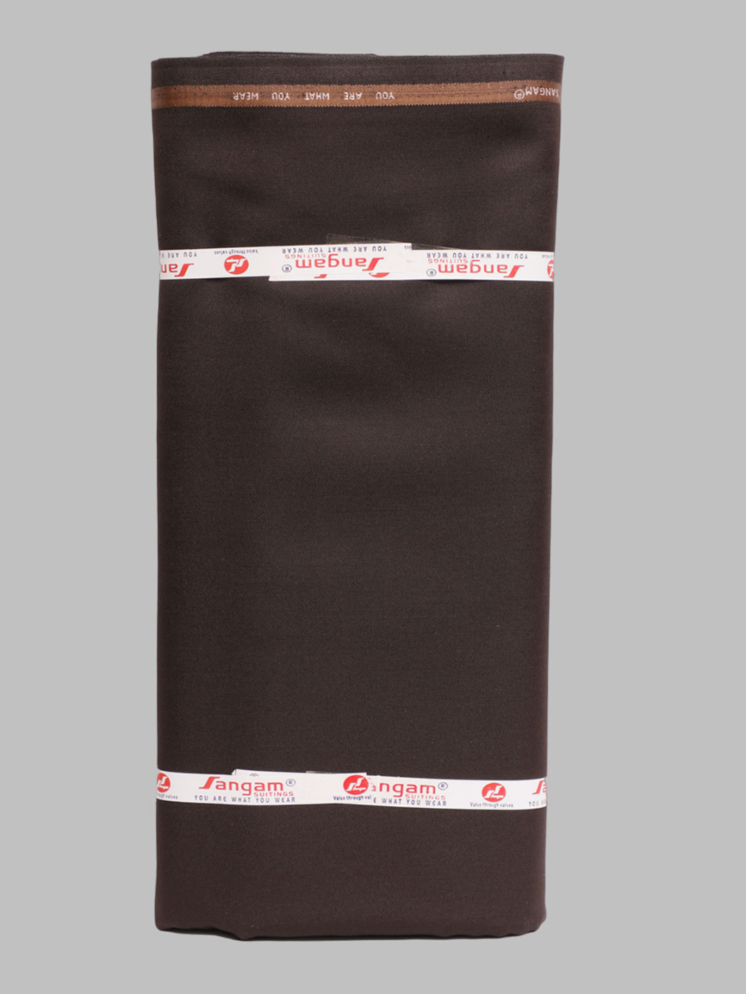 

SANGAM Men Self-Design Suit Fabric, Brown