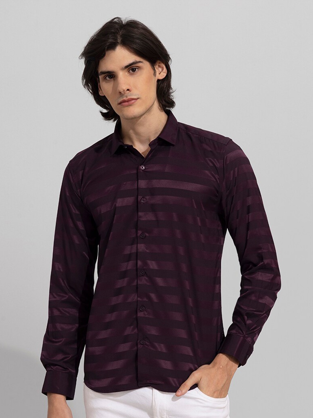 

Snitch Slim Fit Opaque Printed Casual Shirt, Na