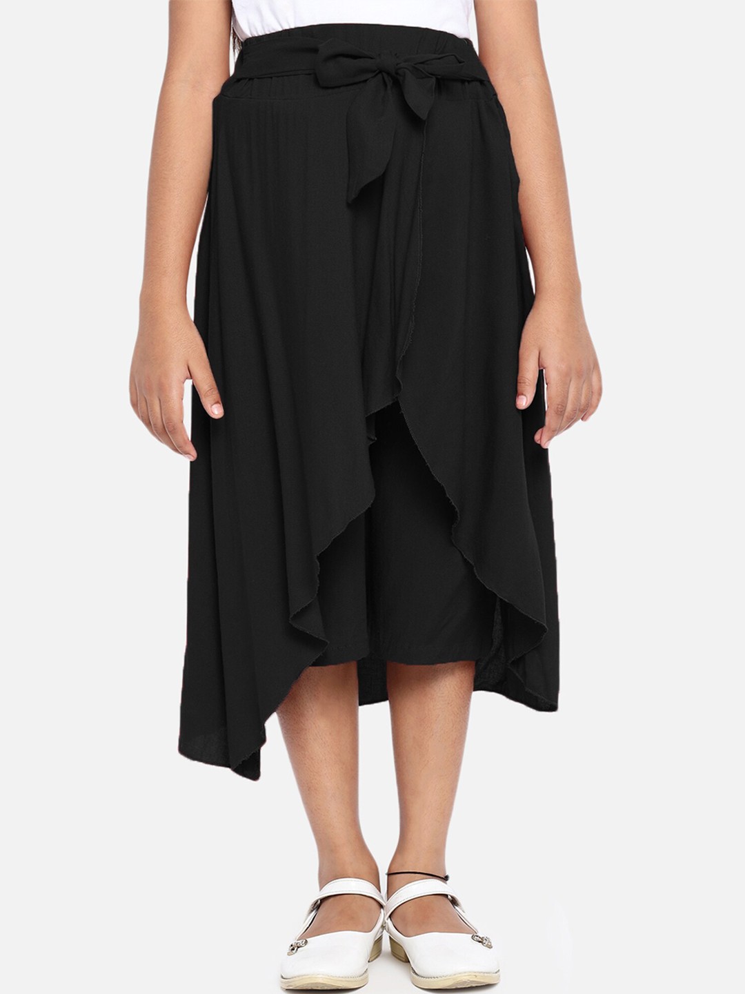 

ADDYVERO Girls Flared Ruffle Skirts, Black