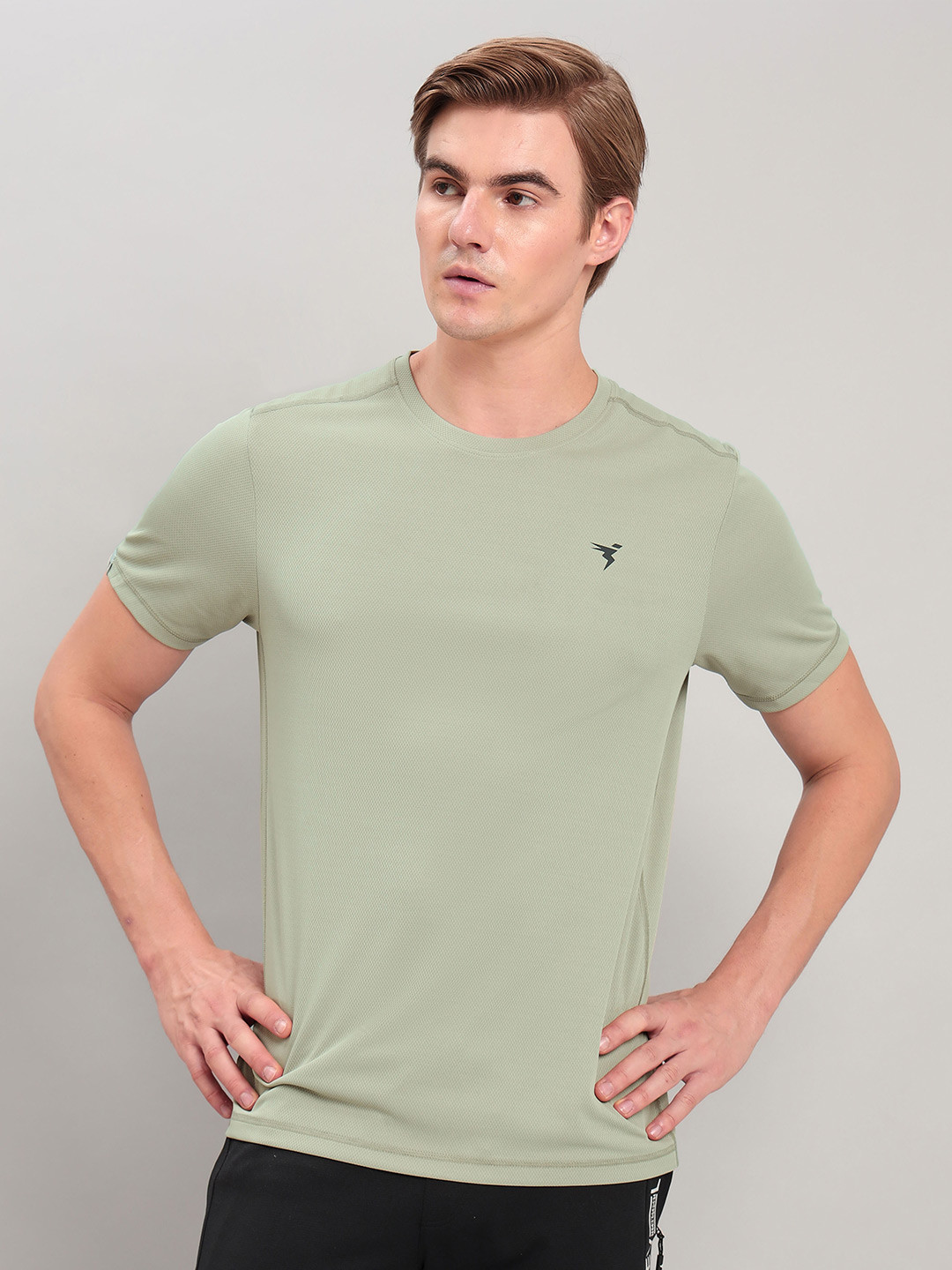 

Technosport Round Neck Antimicrobial Slim Fit T-shirt, Green