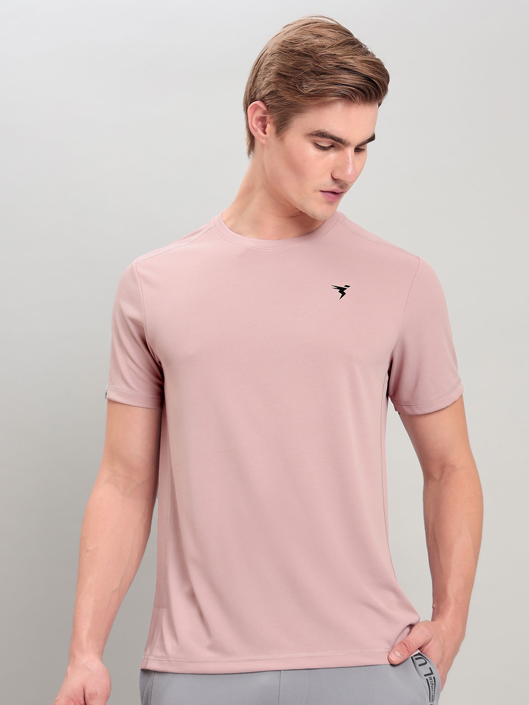 

Technosport Round Neck Antimicrobial Slim Fit T-shirt, Pink