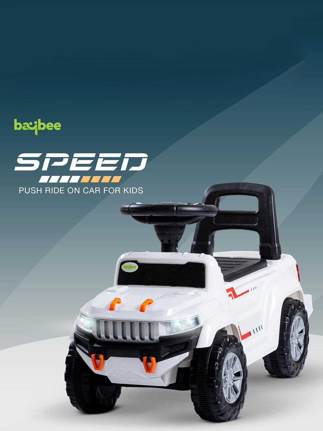 

BAYBEE Push Ride On Toy Car, White