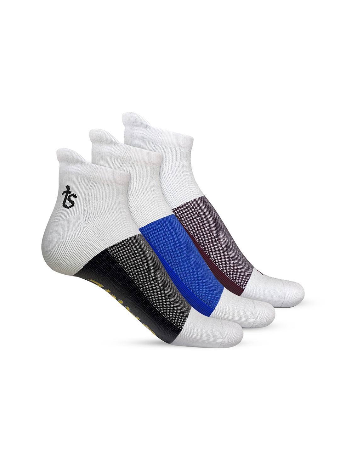 

TalkingSox Pack Of 3 Patterned Odour Free Ankle-Length Socks, Black