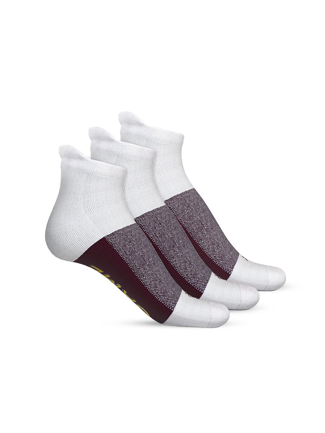 

TalkingSox Pack Of 3 Colourblocked Ankle-Length Socks, Coffee brown
