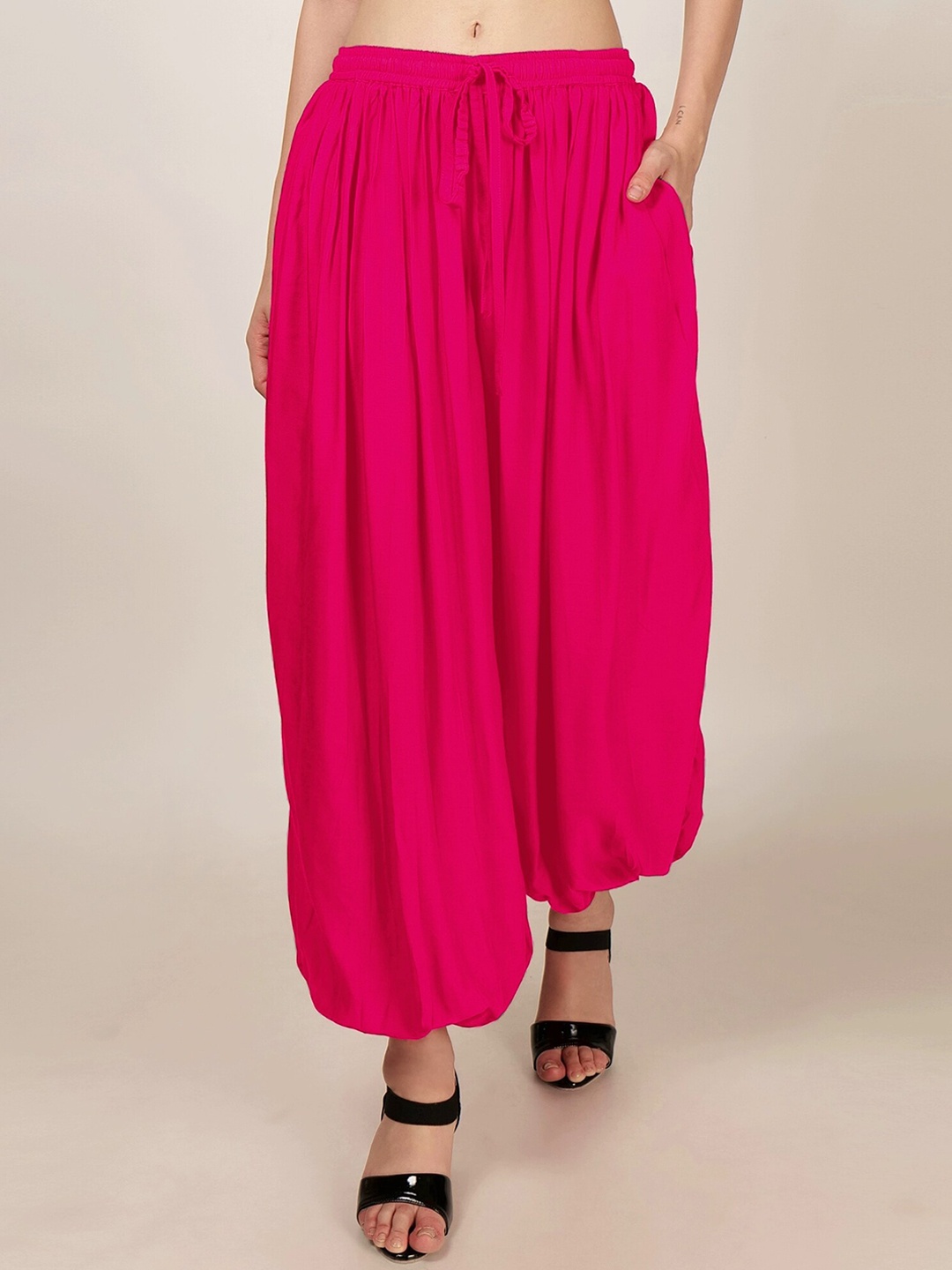 

PATRORNA Women Relaxed Fit Harem Pants, Pink