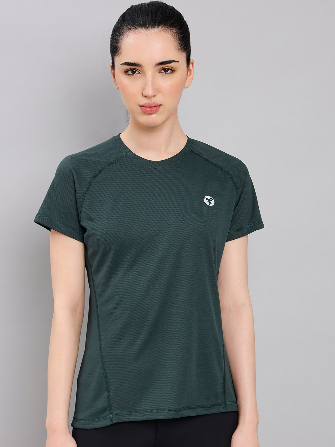 

Technosport Antimicrobial Raglan Sleeves Slim Fit Sport T-shirt, Green