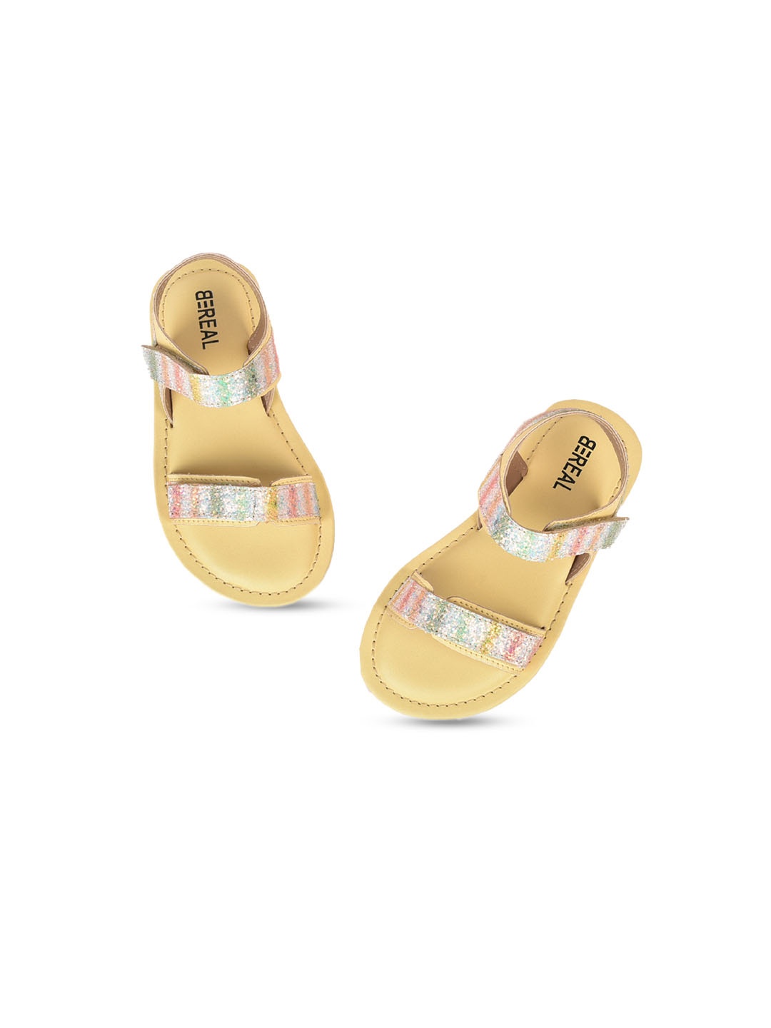 

BEREAL Girls Embellished Open Toe Flats, Yellow