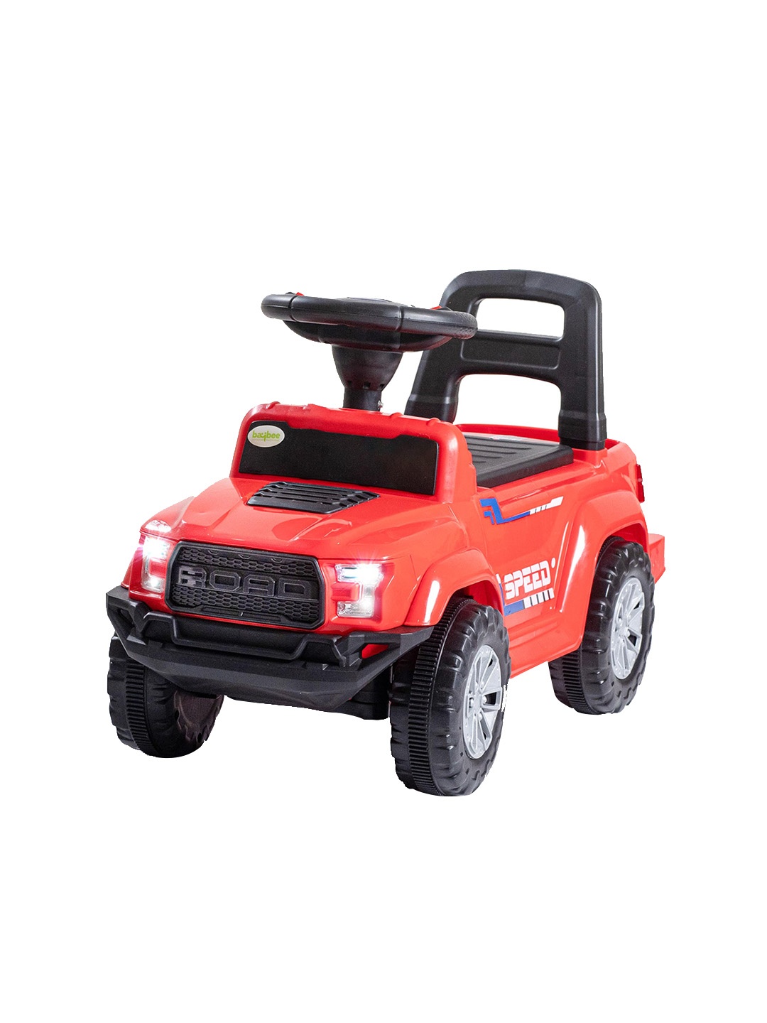 

BAYBEE Kids Push Ride On Toy Jeep With Music & LED Light, Red