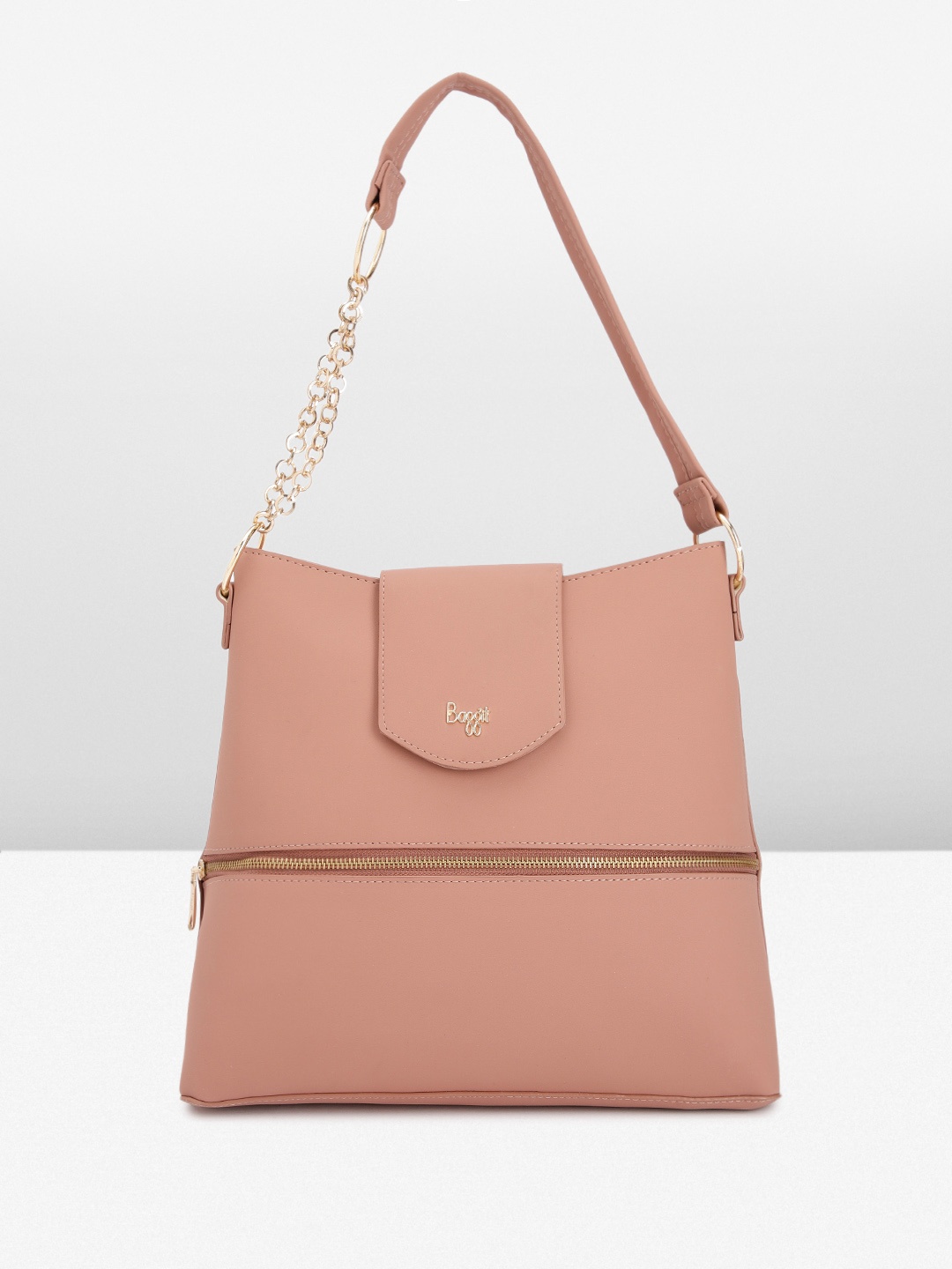 

Baggit Solid Structured Shoulder Bag, Mauve