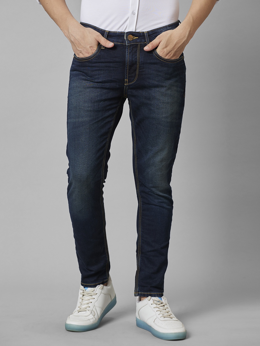 

Being Human Men Light Fade Stretchable Jeans, Blue