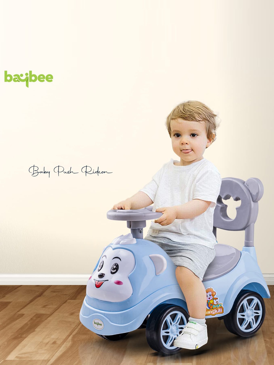 

BAYBEE Kids Monkey Ride On Toys, Blue