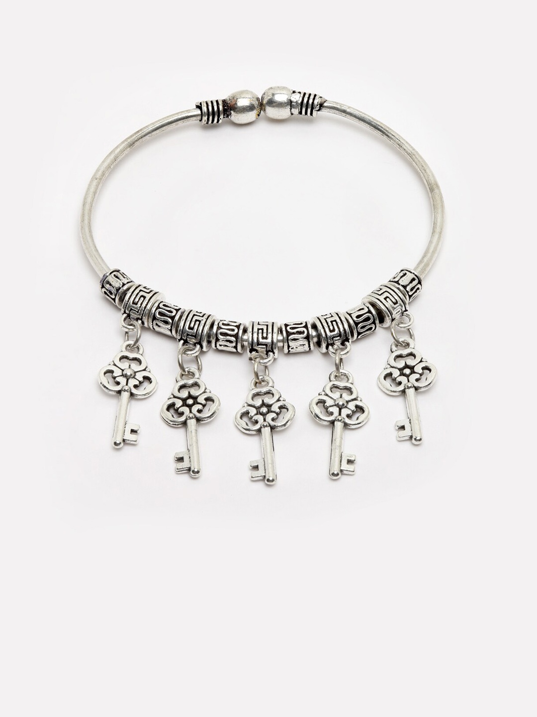 

Sanjog Women Key Charm Bangle Rakhi, Silver