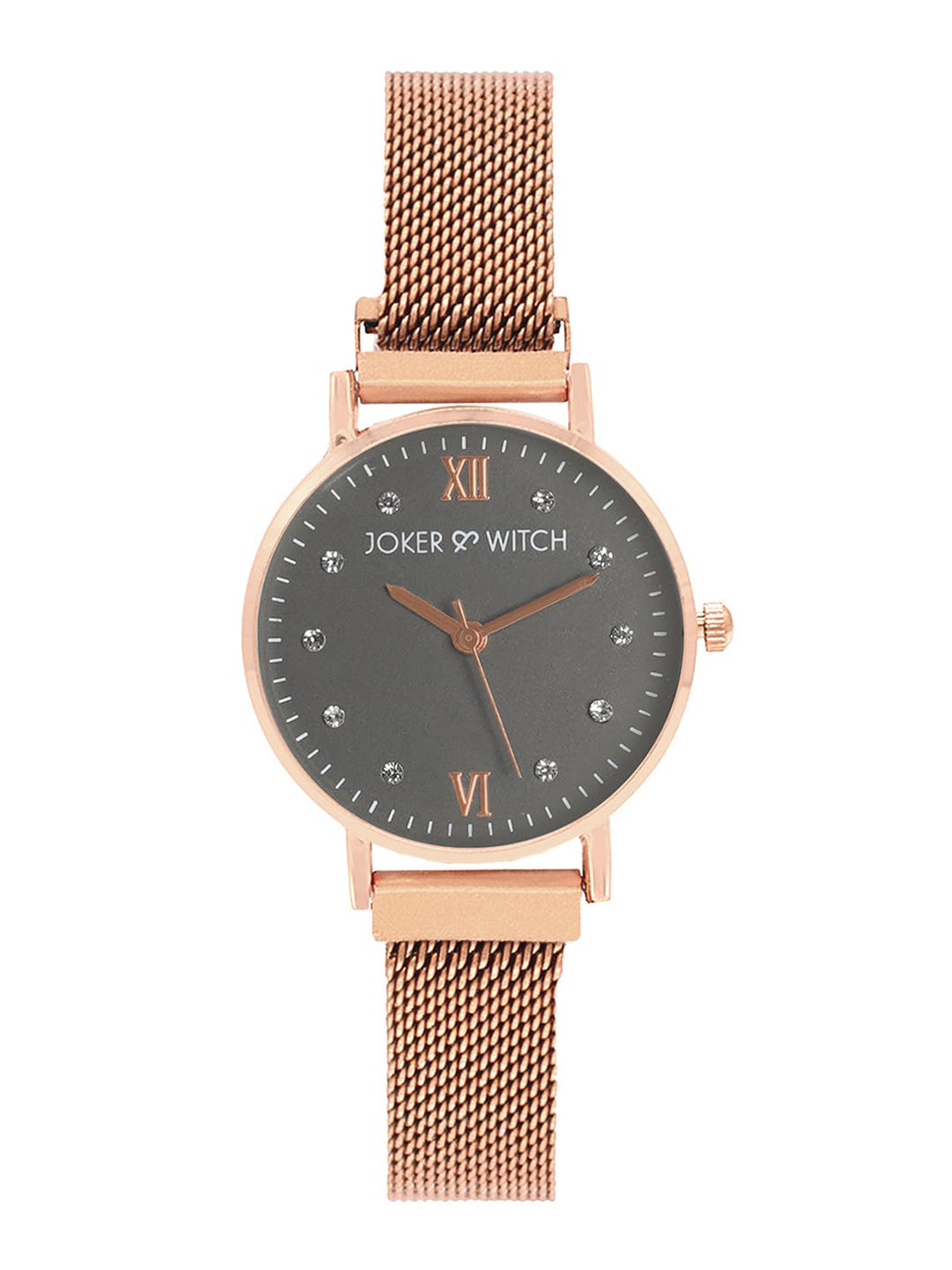 

JOKER & WITCH Women Dial & Bracelet Style Straps Analogue Watch AMWW440, Grey