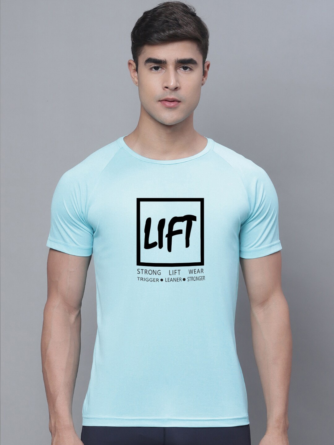 

Friskers Typography Printed Bio Wash Sport T-shirt, Turquoise blue