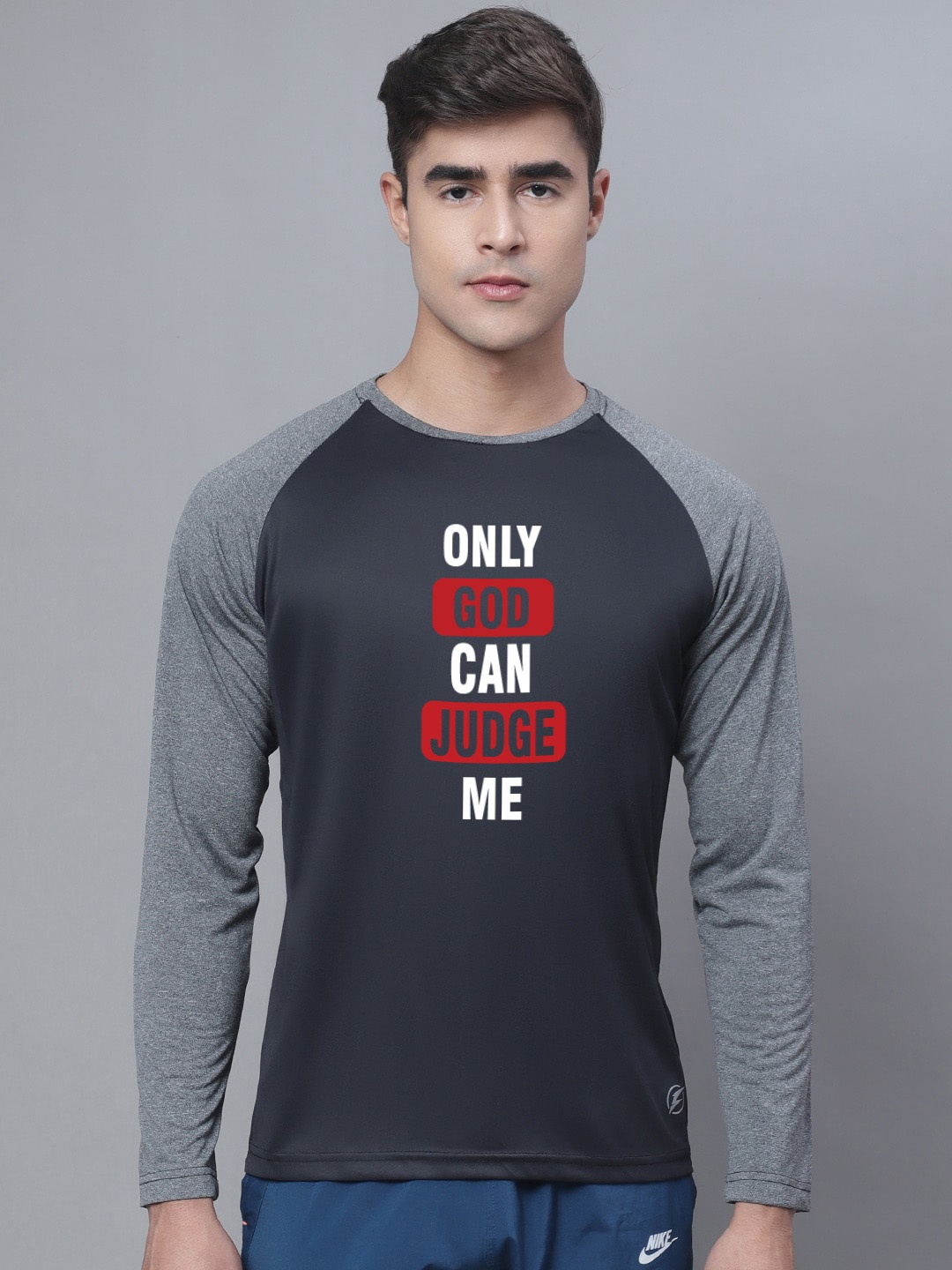 

Friskers Typography Printed Raglan Sleeves Slim Fit T-shirt, Black