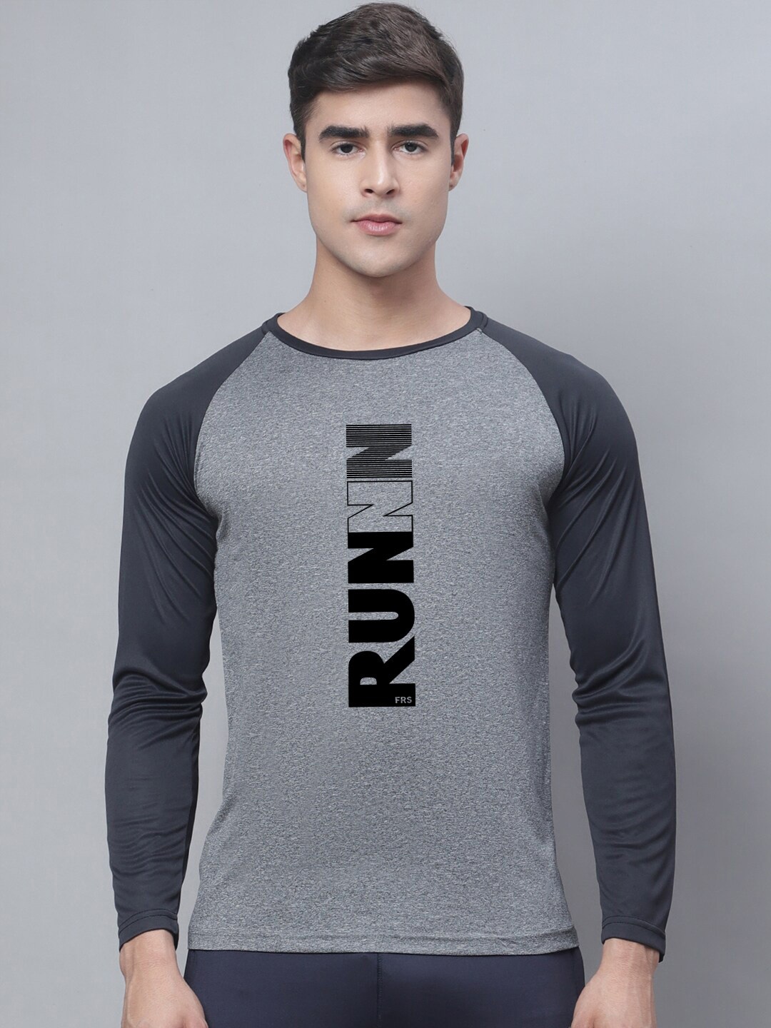 

Friskers Typography Printed Bio Wash Sport T-shirt, Grey