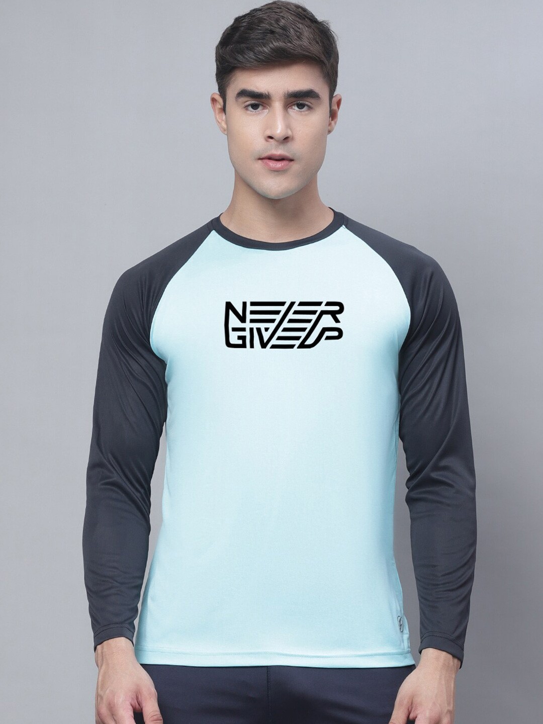 

Friskers Typography Printed Bio Wash Sport T-shirt, Turquoise blue