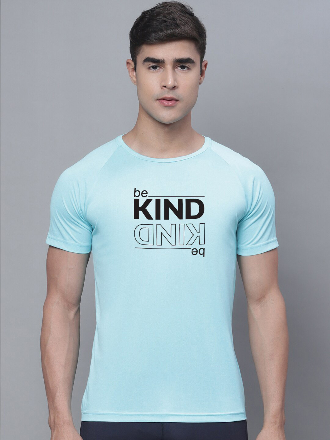 

Friskers Typography Printed Sports T-shirt, Turquoise blue