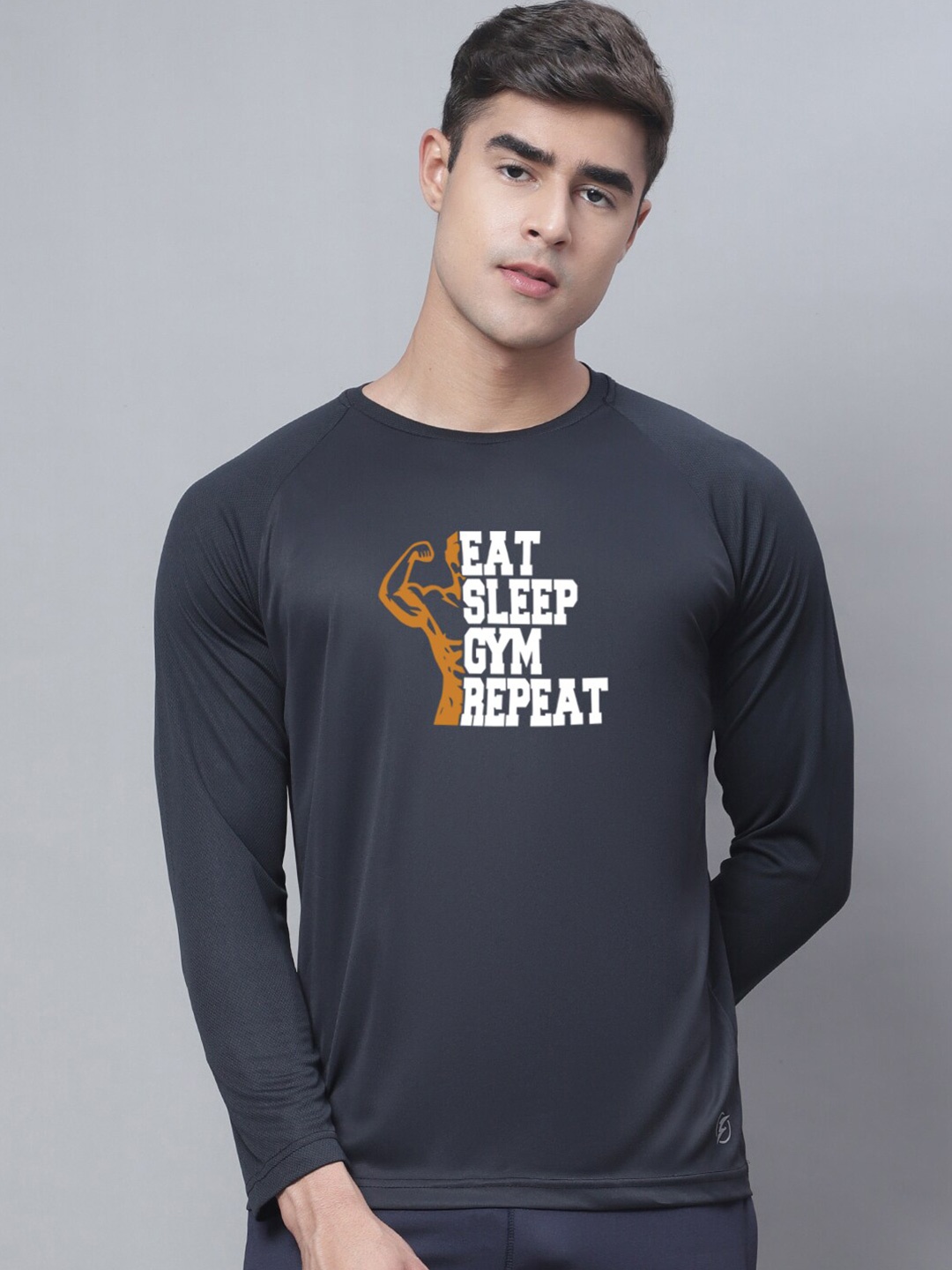 

Friskers Typography Printed Sports T-shirt, Black