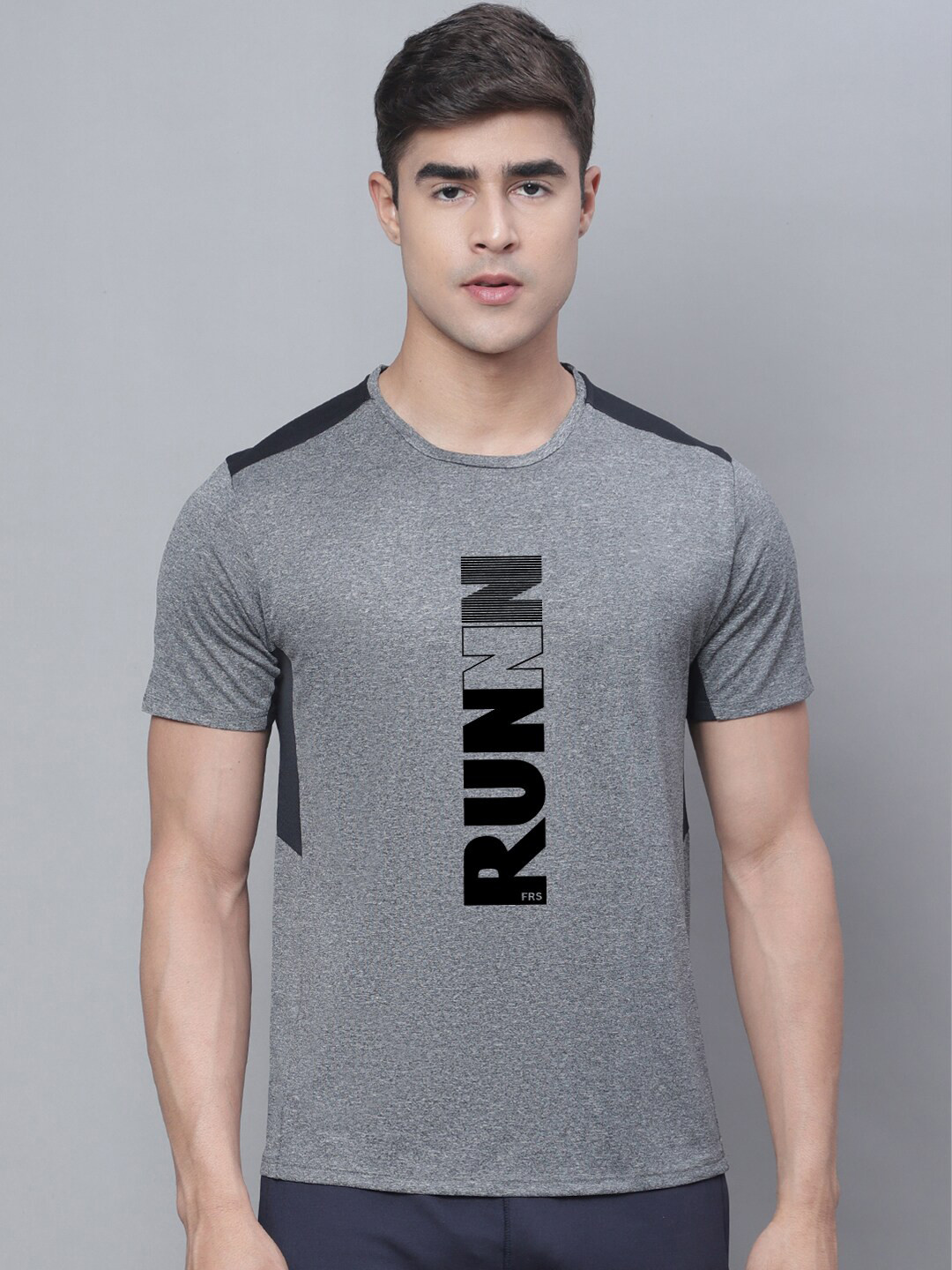 

Friskers Typography Printed Sports T-shirt, Grey