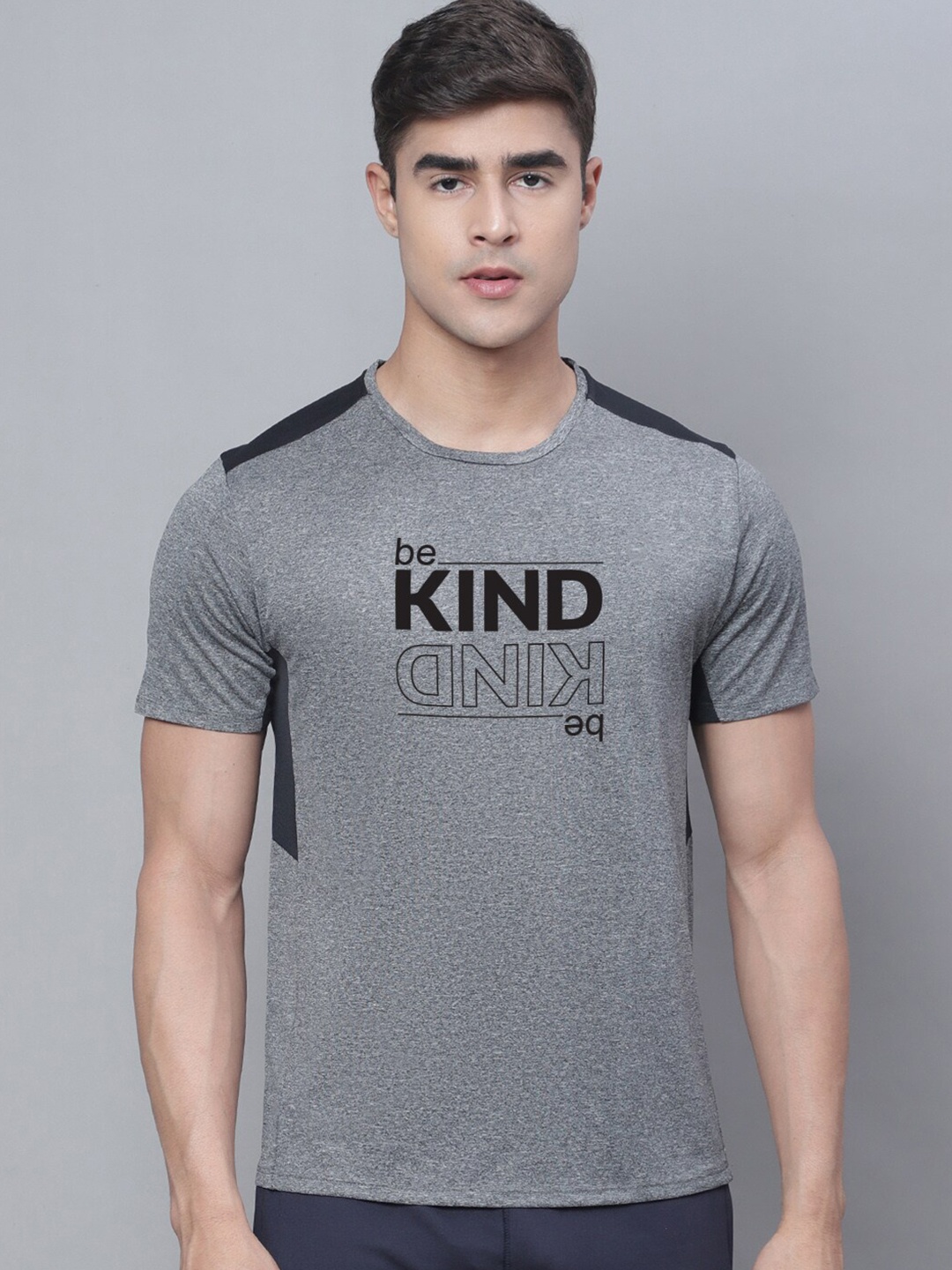 

Friskers Typography Printed Sports T-shirt, Grey