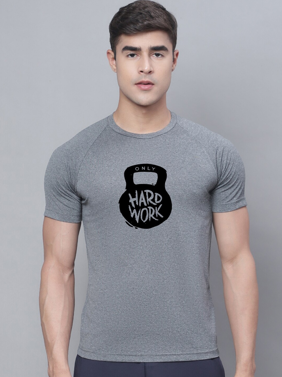 

Friskers Typography Printed Sports T-shirt, Grey