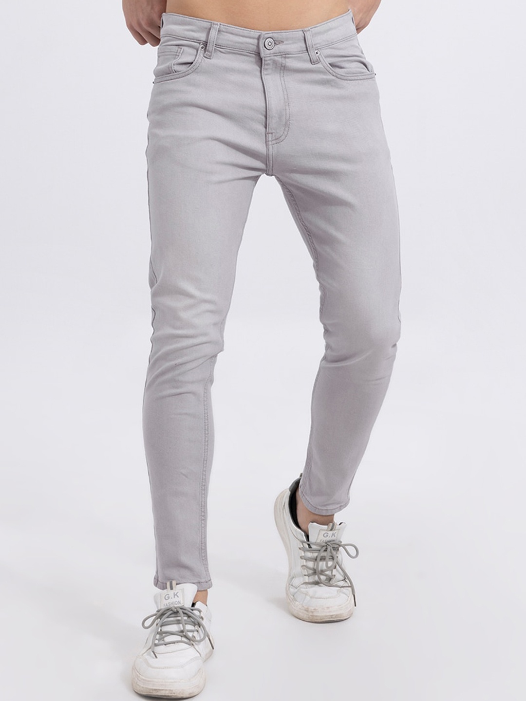 

Snitch Men Grey Skinny Fit Stretchable Clean Look Cotton Jeans