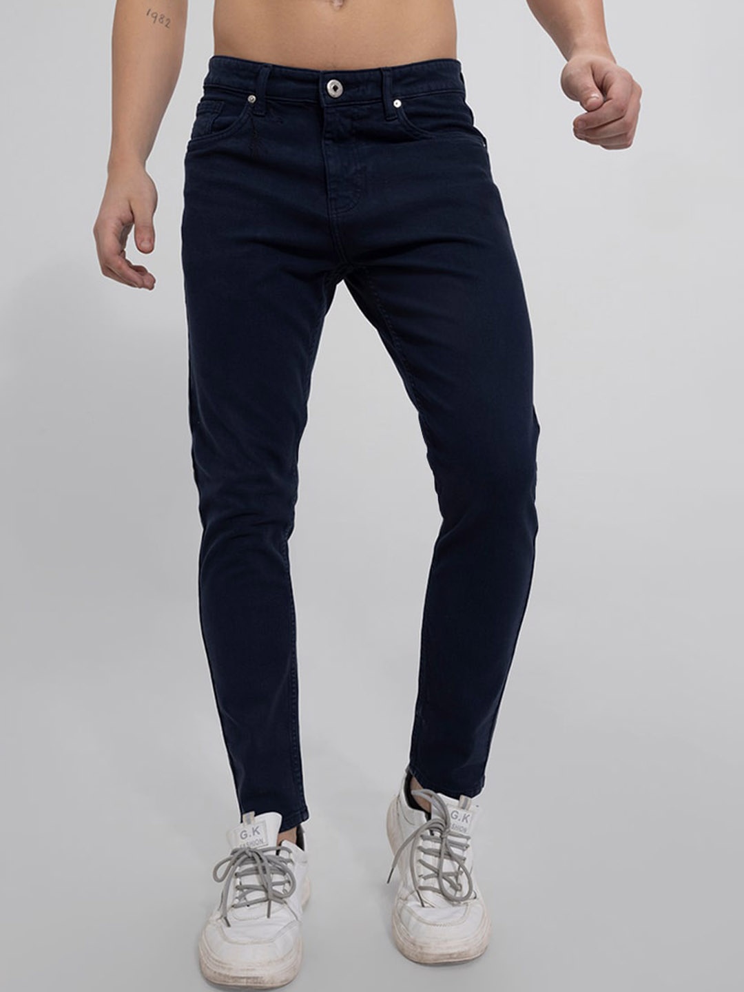 

Snitch Men Navy Blue Skinny Fit Stretchable Jeans