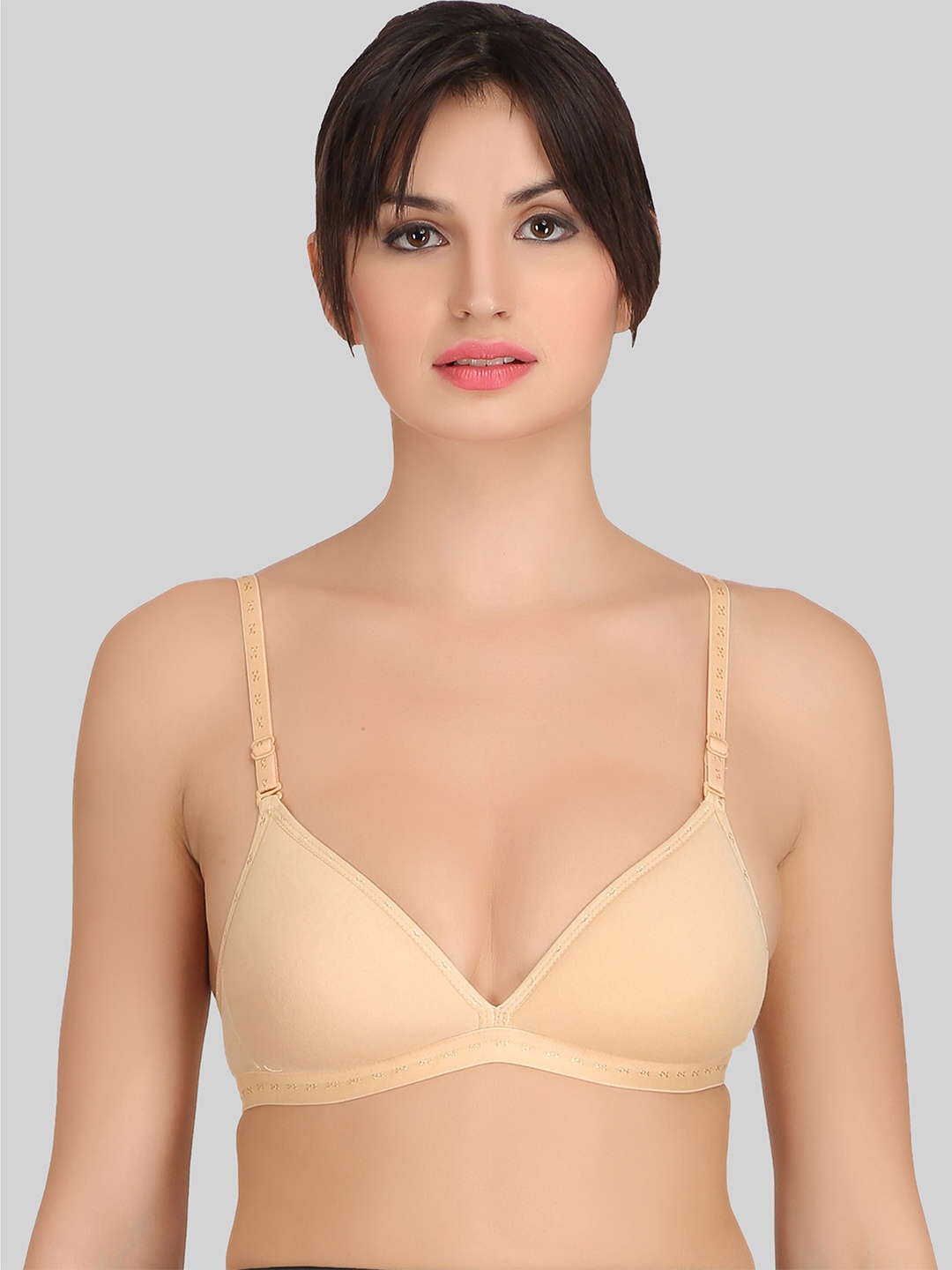

SELFCARE Rapid-Dry Pure Cotton T-shirt Bra Medium Coverage Lightly Padded, Beige