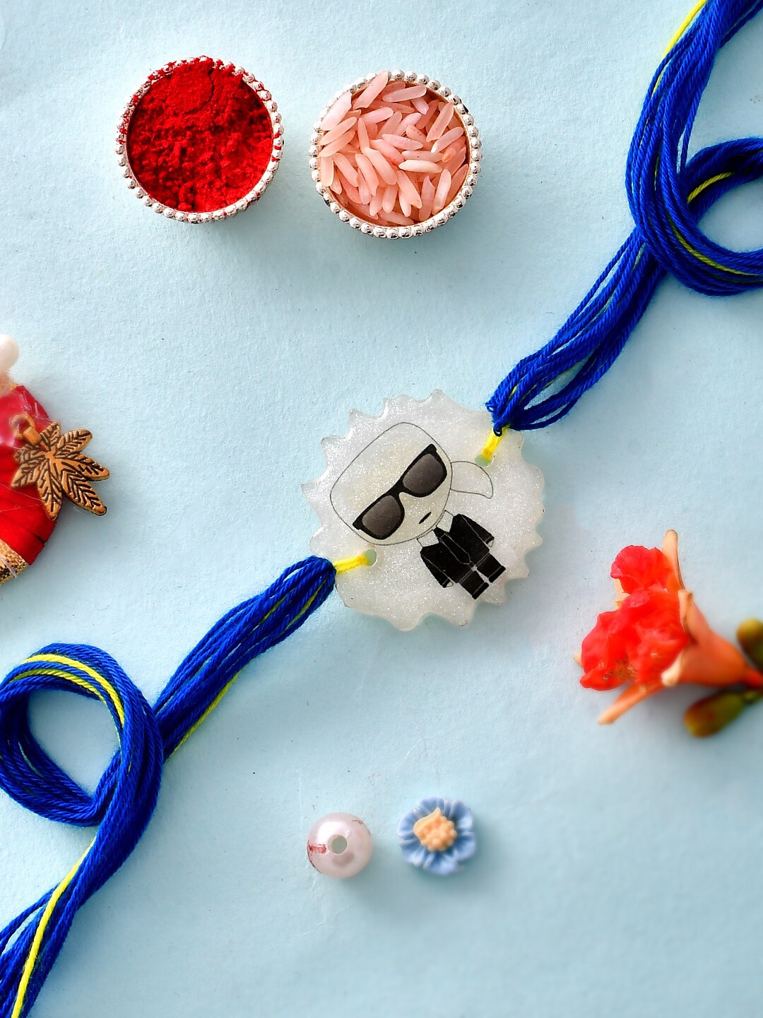 

Aapno Rajasthan Kids Resin Based Funky Rakhi, Blue