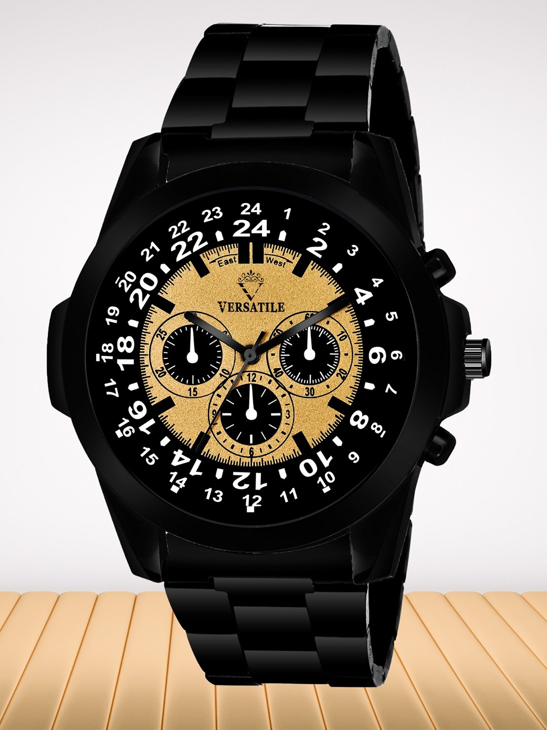 

Versatile Men Dial & Bracelet Style Straps Analogue Watch Gil, Black