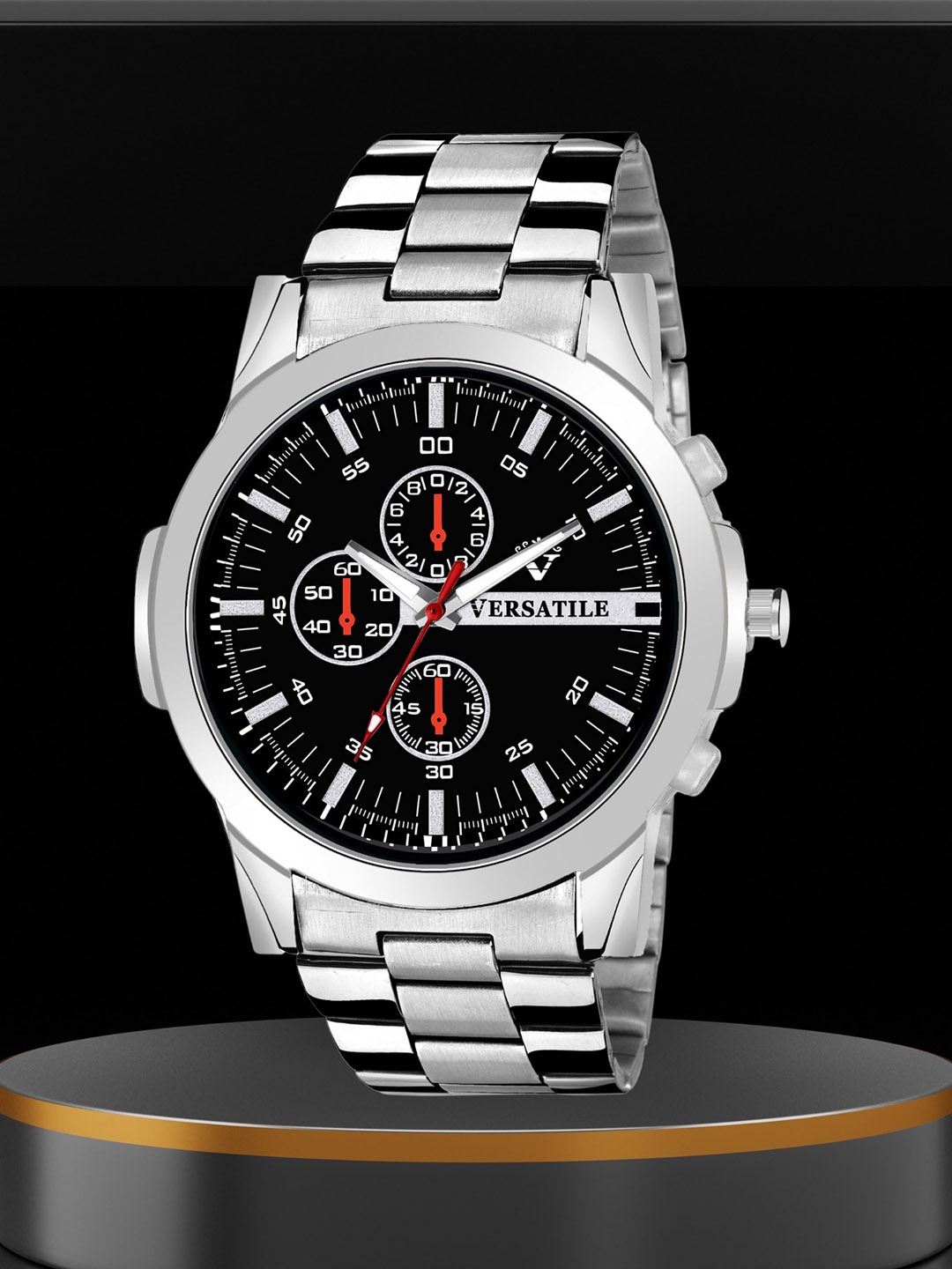

Versatile Men Round Analogue Watch Gul, Silver