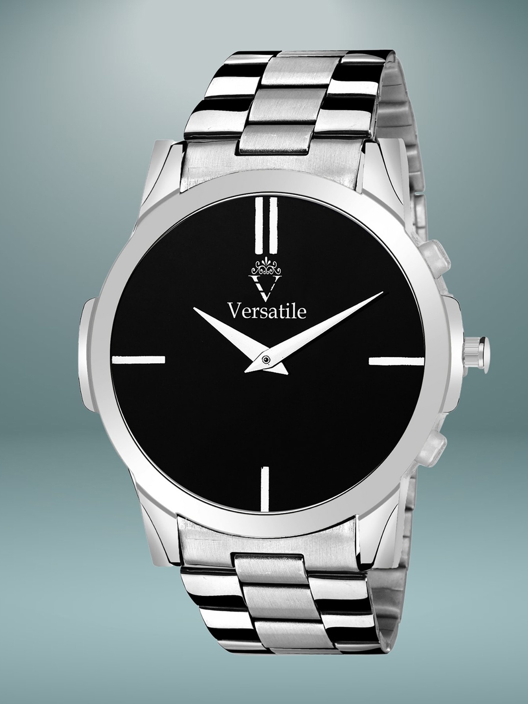 

Versatile Men Round Analogue Watch Trishool, Silver
