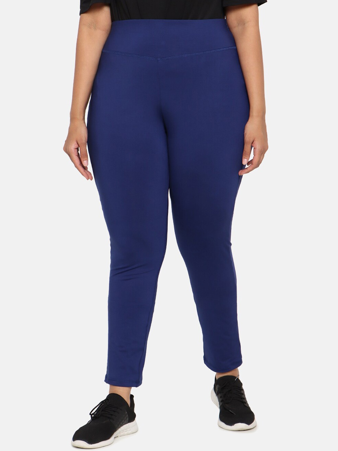 

The Pink Moon Women Plus Size Workout Tights, Navy blue