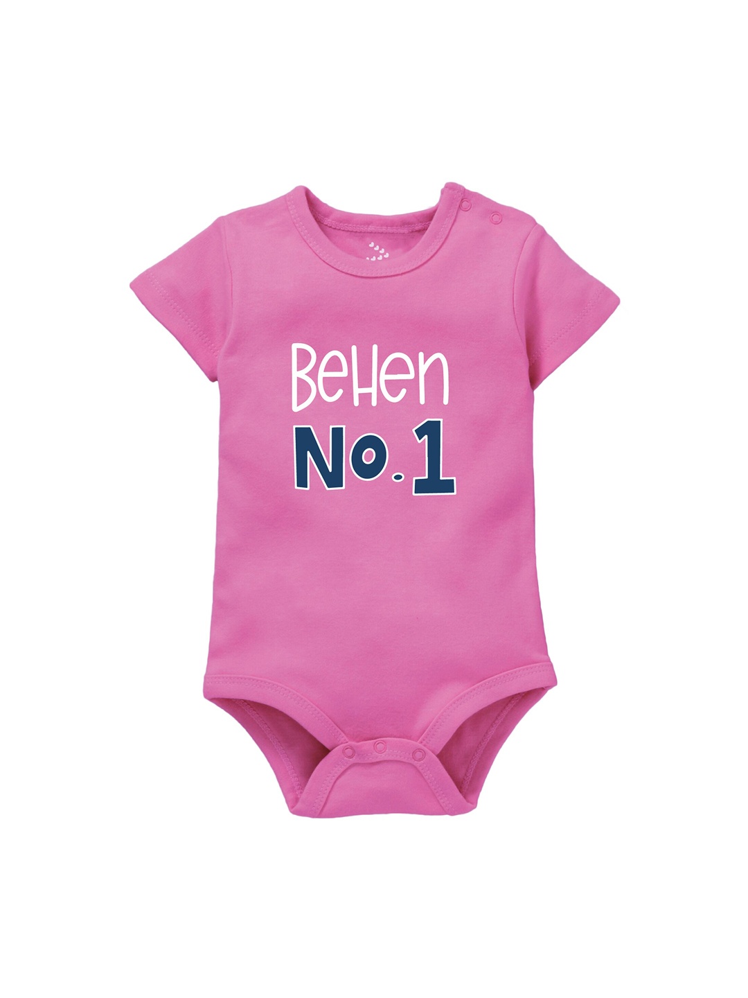 

Zeezeezoo Infants Behen No 1 Printed Cotton Bodysuit, Pink