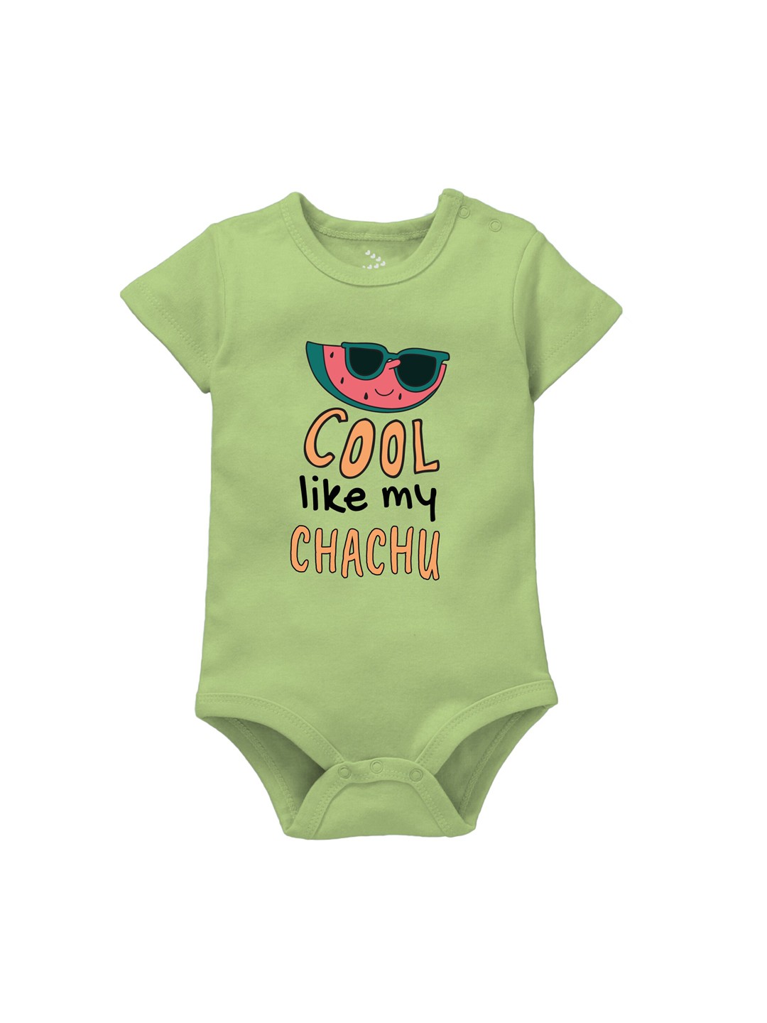 

Zeezeezoo Infants Cool Like My Chachu Printed Cotton Bodysuit, Green