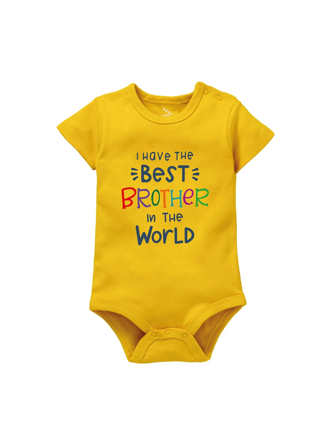 

Zeezeezoo Infants I Have The Best Brother Printed Cotton Bodysuit, Yellow