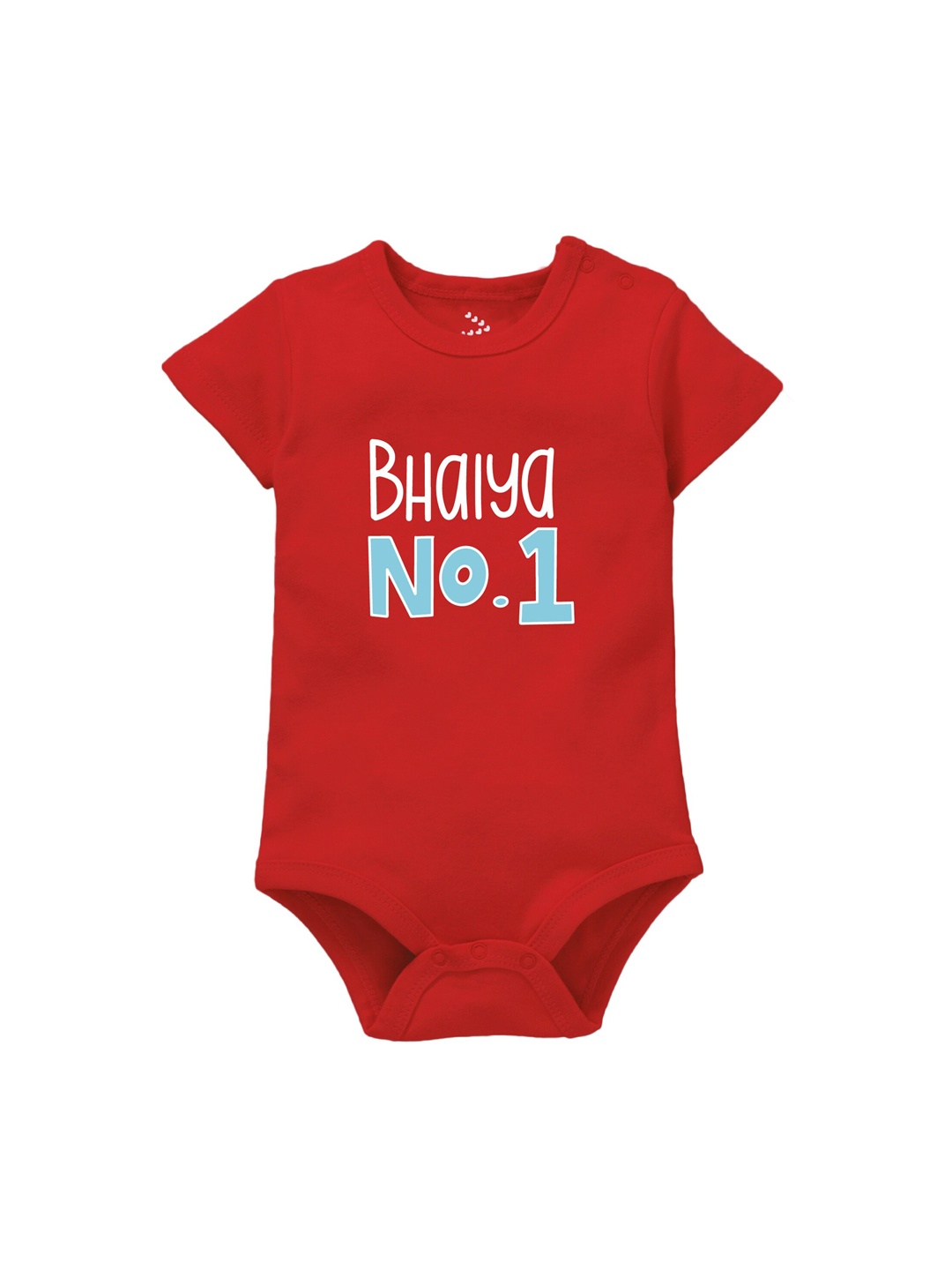 

Zeezeezoo Infants Bhaiya No 1 Printed Cotton Bodysuit, Red