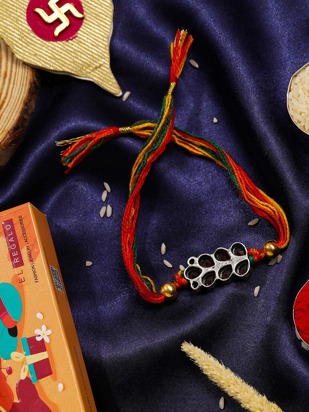 

EL REGALO Tie-Up Thread Rakhi, Red