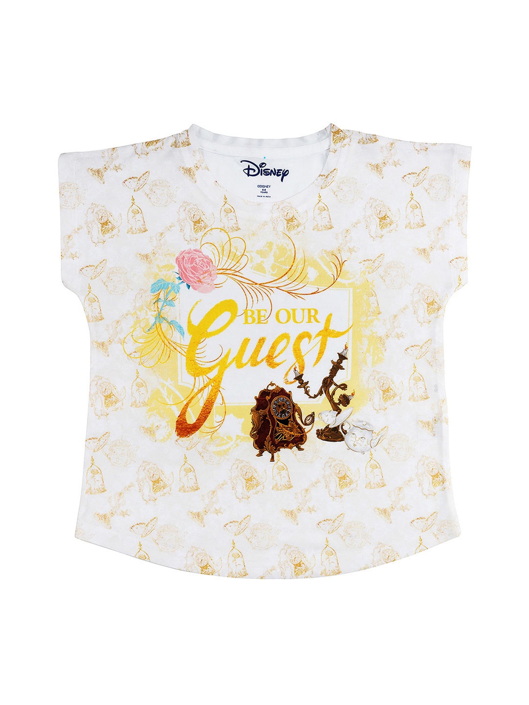 

Disney by Wear Your Mind Girls Off-White Printed Top