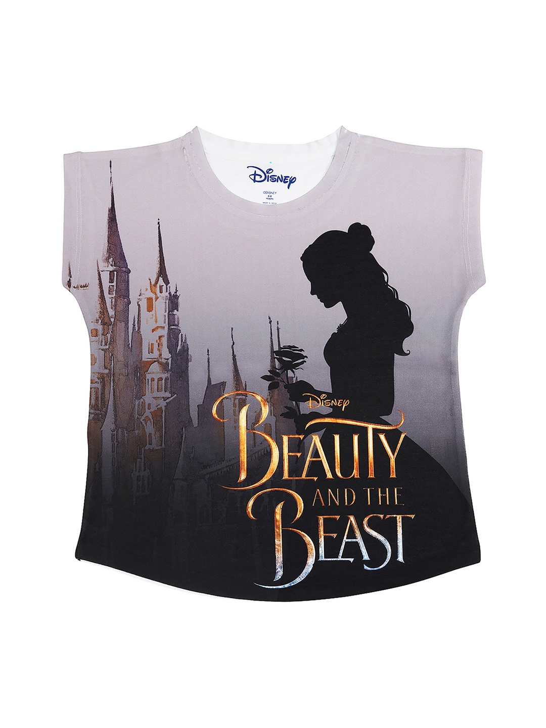 

Disney by Wear Your Mind Girls Grey Printed Top