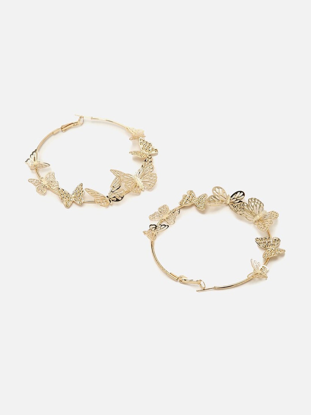 

FOREVER 21 Gold-Plated Contemporary Hoop Earrings