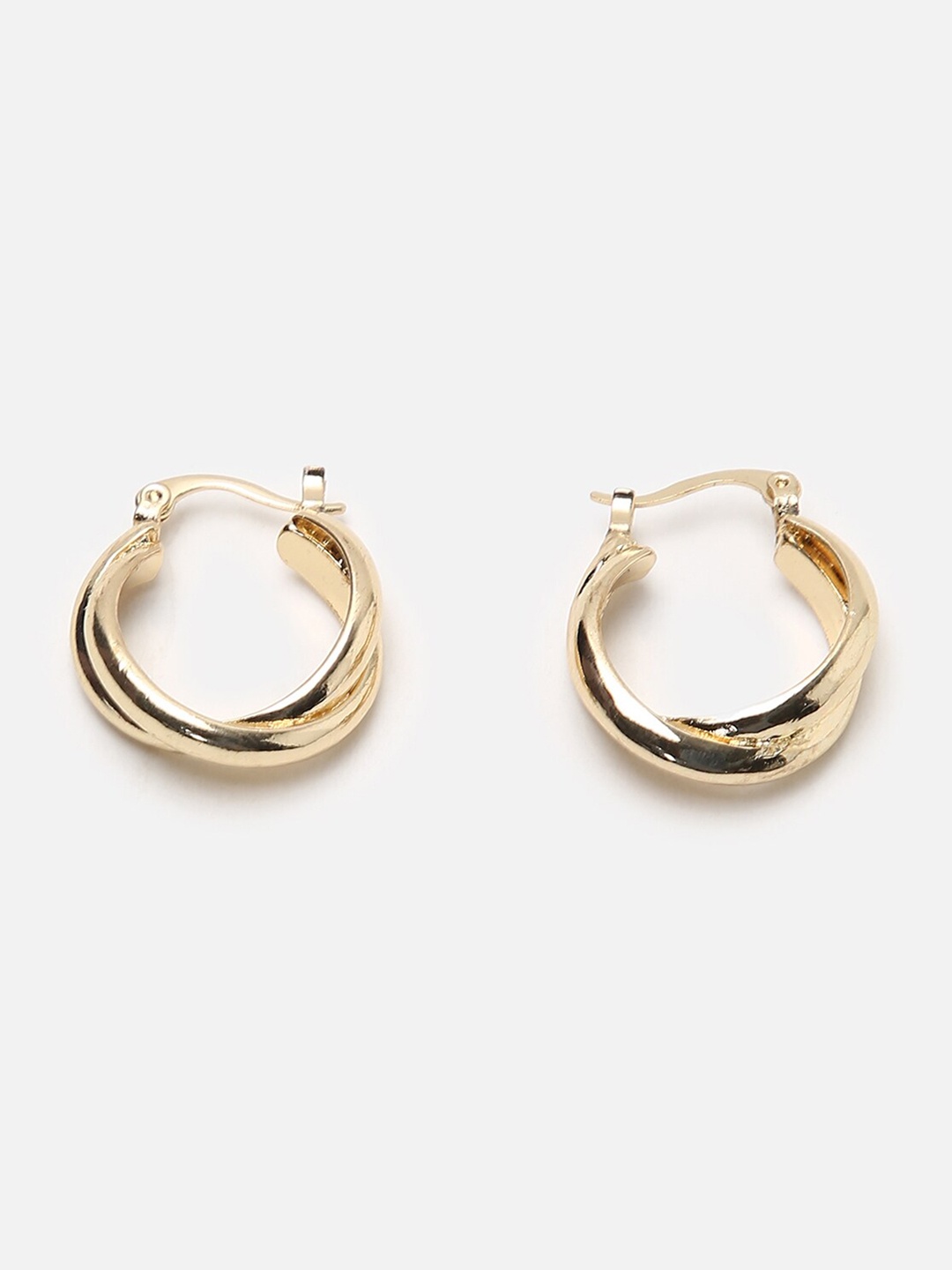 

FOREVER 21 Gold-Plated Contemporary Hoop Earrings
