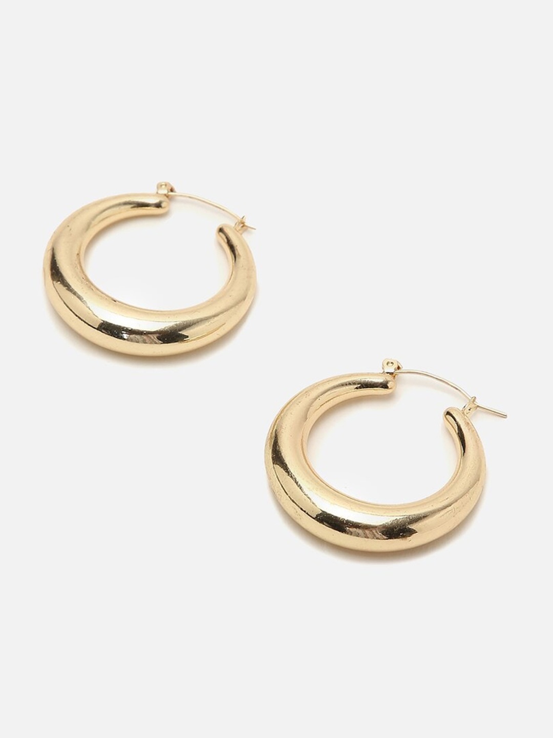 

FOREVER 21 Gold-Plated Contemporary Hoop Earrings