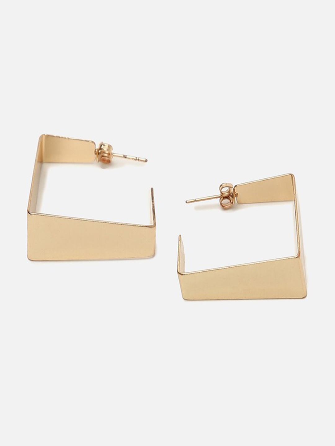 

FOREVER 21 Gold-Plated Contemporary Hoop Earrings